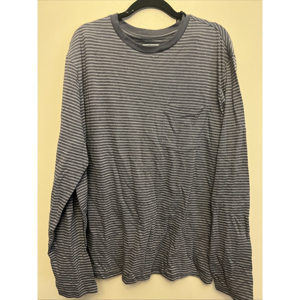 Goodfellow men's long sleeve T-shirt XL blue‎ striped and NWT